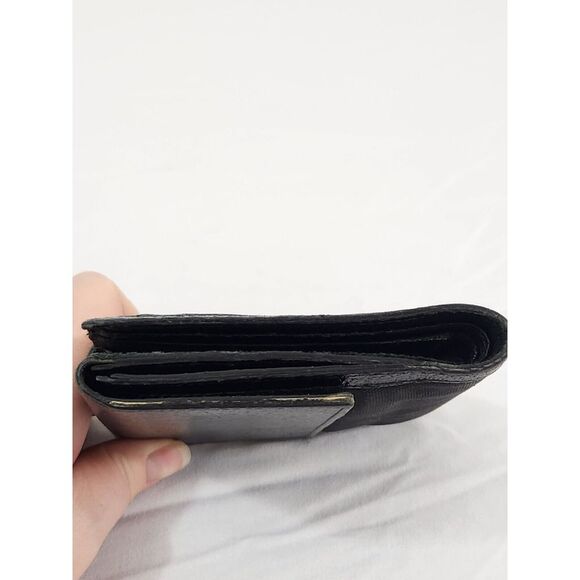 Gucci Vintage Black Leather Trim Canvas Bi Fold Wallet Authentic Unisex READ - Picture 8 of 16